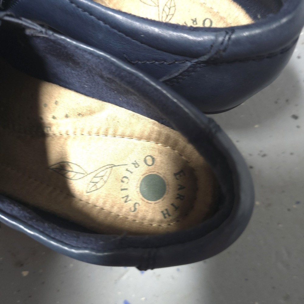 Earth Origins Navy Blue Leather Comfort Loafers Women's Size 9 EUC - Picture 7 of 12